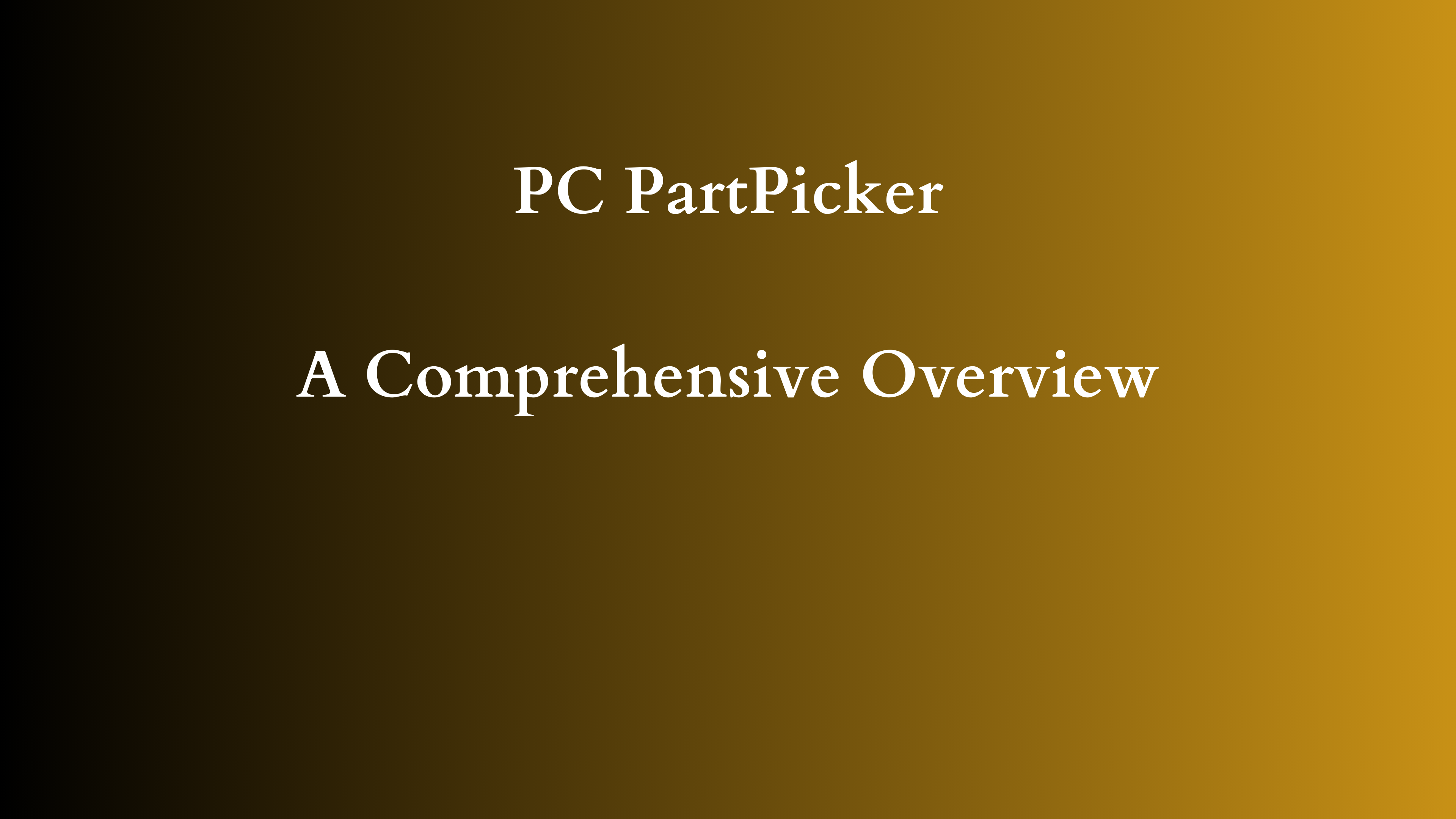 pc partpicker