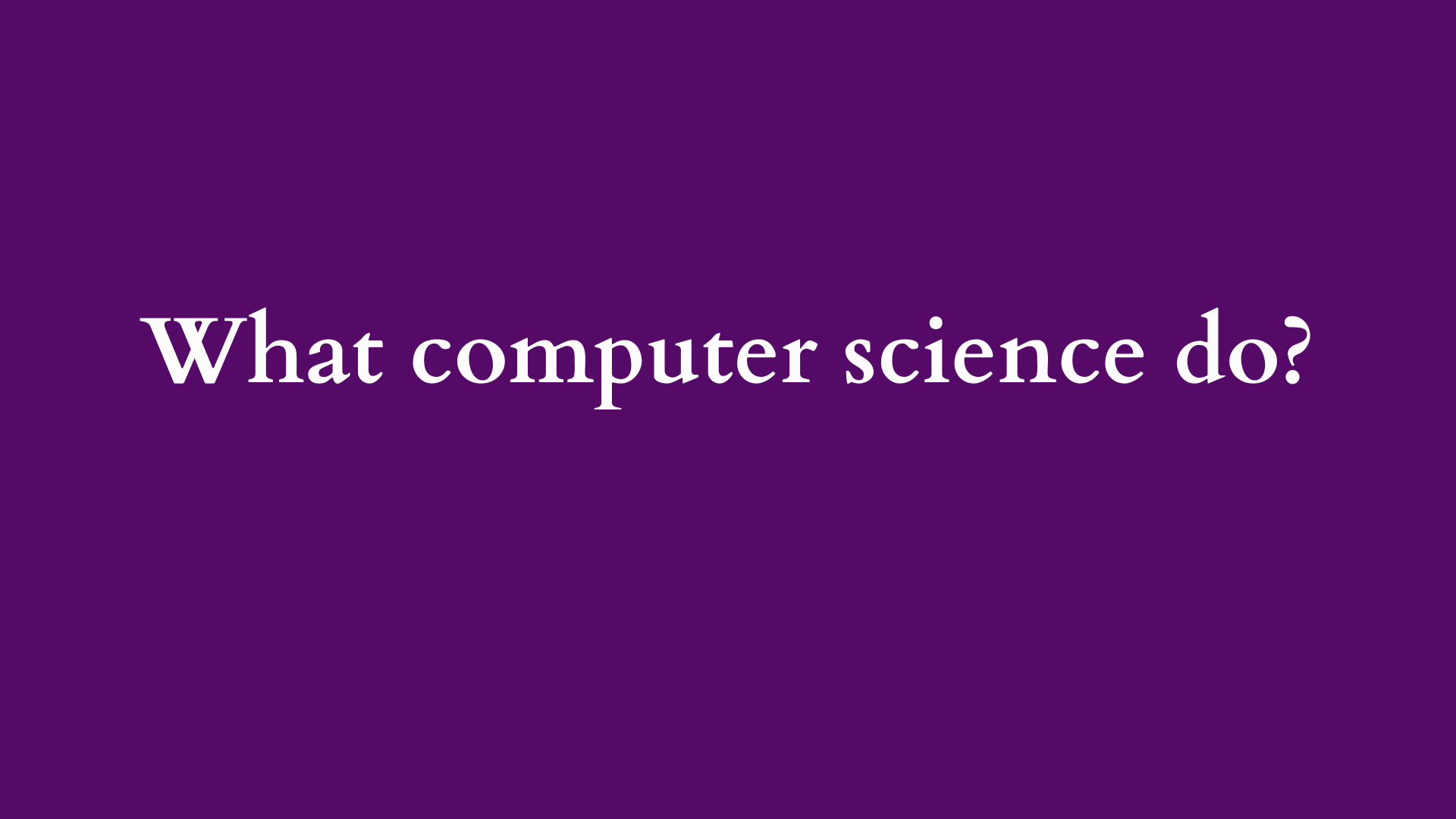 What computer science do