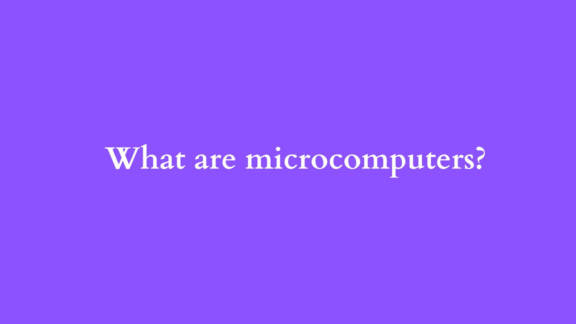 what are micro computers