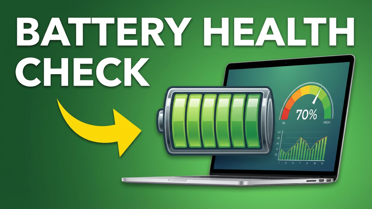 how to check battery health in laptop