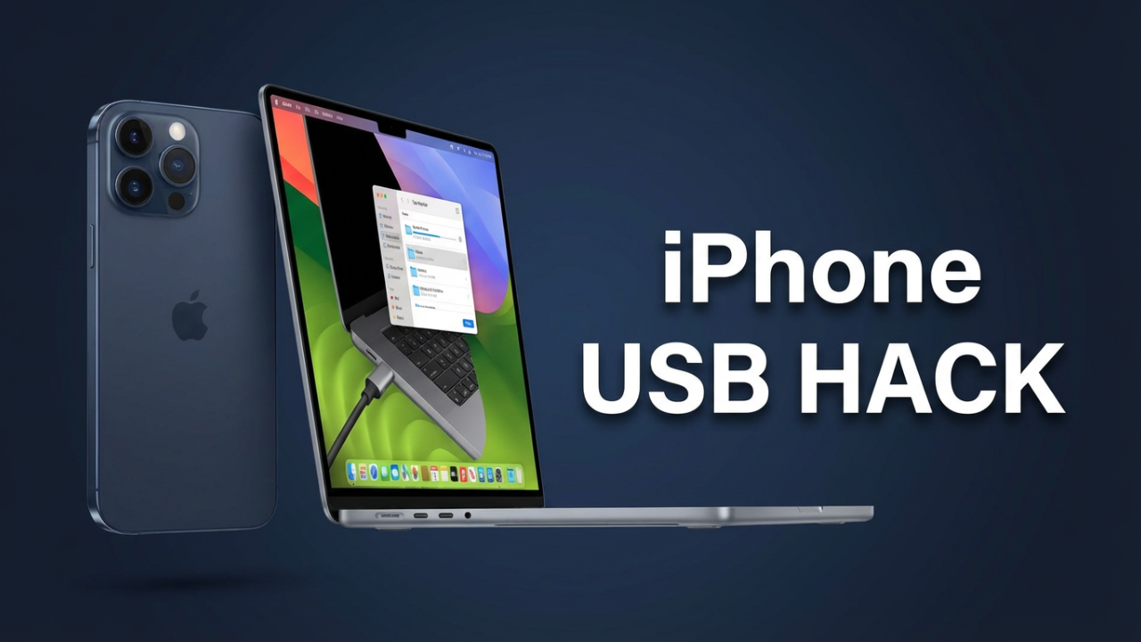 how to access my iphone as port usb laptop